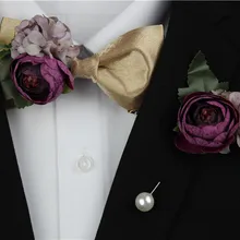 Новая модная повседневная мужская оригинальная Высококачественная Брошь с цветком, корсаж, детские костюмы с бабочкой, набор свадебных украшений