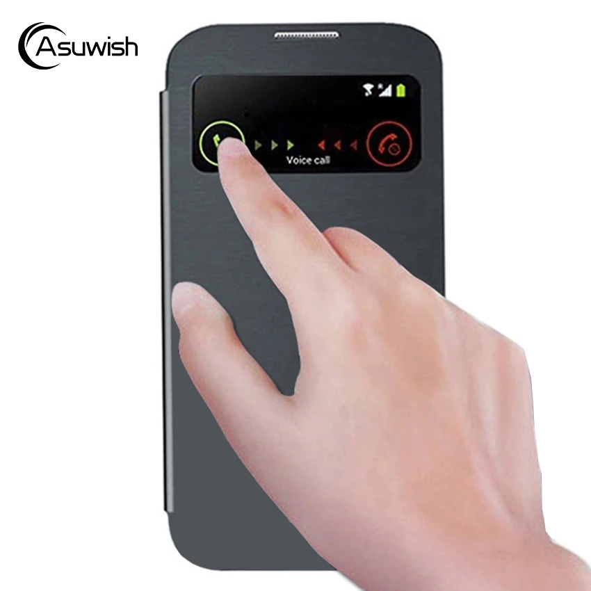 الوجه غطاء الجلود الهاتف حقيبة لهاتف سامسونج غالاكسي S4 S 4 SIV 9500 GalaxyS4 GT I9500 I9505 GT-I9500 GT-I9505 الذكية عرض الأصل