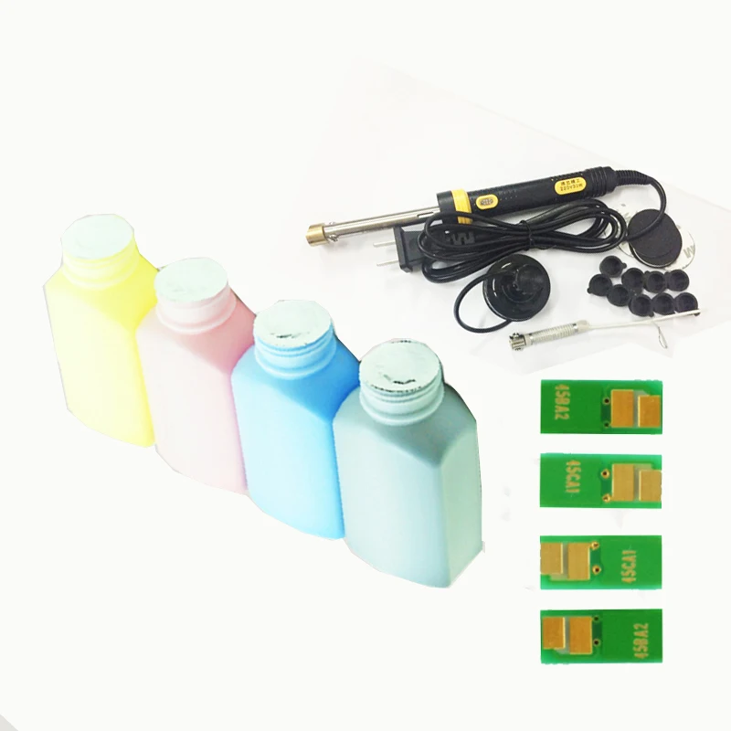

Vilaxh CRG045 4 pcs Chip + Toner Powder + Toner cartridge Refill tool kit For Canon MF635CX MF633CNW MF631CN LBP613CDW printer