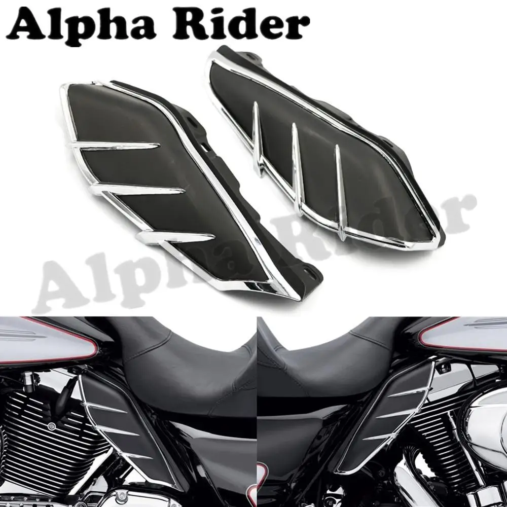 Chrome Mid-Frame Air Deflectors Accents For Harley Trike Tri Glide Ultra Classic