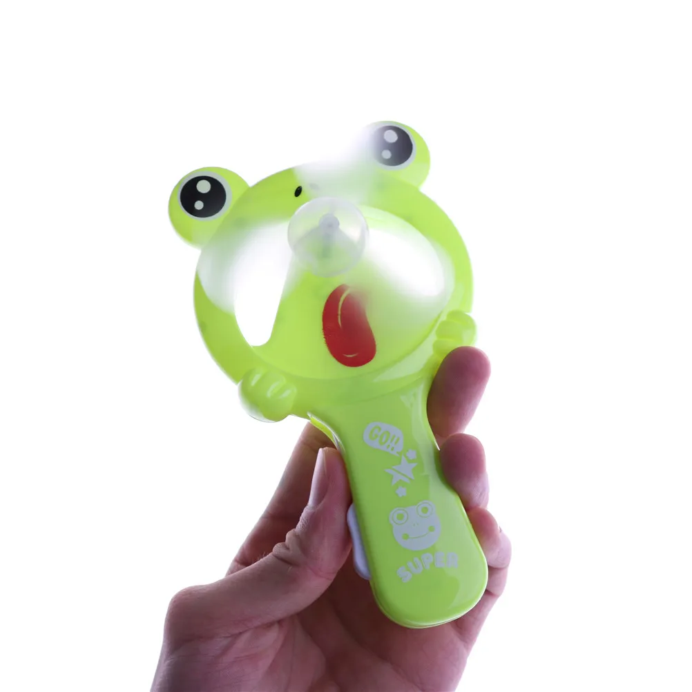 

Frog Fan Portable Hand Held Desk Humidification Cartoon Handheld Ventilador Mini Handheld Water Mist Fan 15*8cm