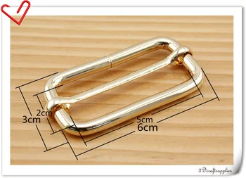 

2 inch 50mm golden strap slider adjuster 10pcs U203