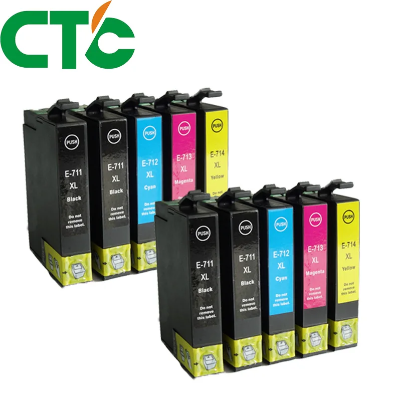 

10PCS Compatible Ink Cartridge Replacement for INK T0711 for INK Stylus D78 D92 D120 SX210 SX215 SX100 SX200 DX4000 DX4050