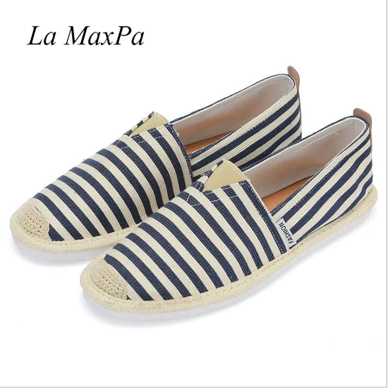 striped canvas shoes