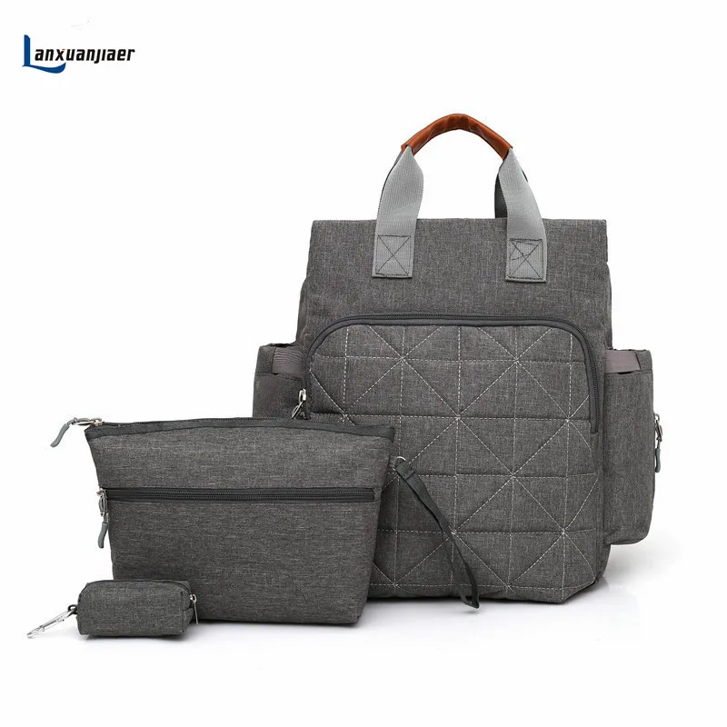 

3/Set Baby diaper Bag Multi-functional Travel Backpack Designer Nursing Bag for Baby Mom Backpack Women Carry Care Bags