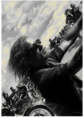 

SONS OF ANARCHY JAX CHARLIE HUNNAM MOVIE Art Wall Decor Silk Print Poster