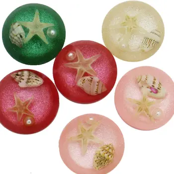 

2pcs 25mm Resin filling natural Starfish Shell Pearl Round Cabochon&Dome Cover Pendant Cameo Settings