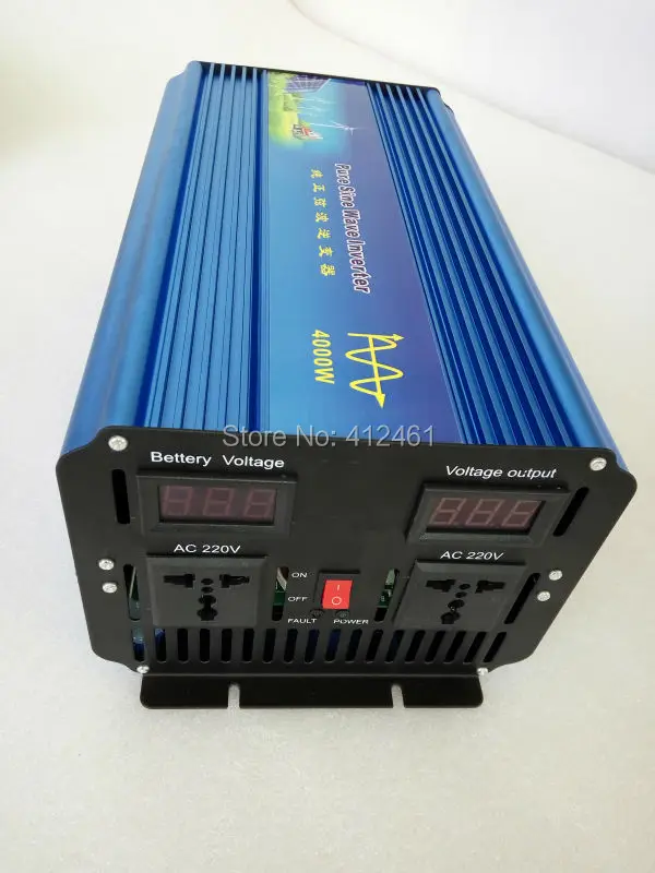 

Top quality 4000W Inverter DC 12V/24V/48V to AC 100V/110V/120V 220V/230V/240V Pure Sine Wave Solar Inverter