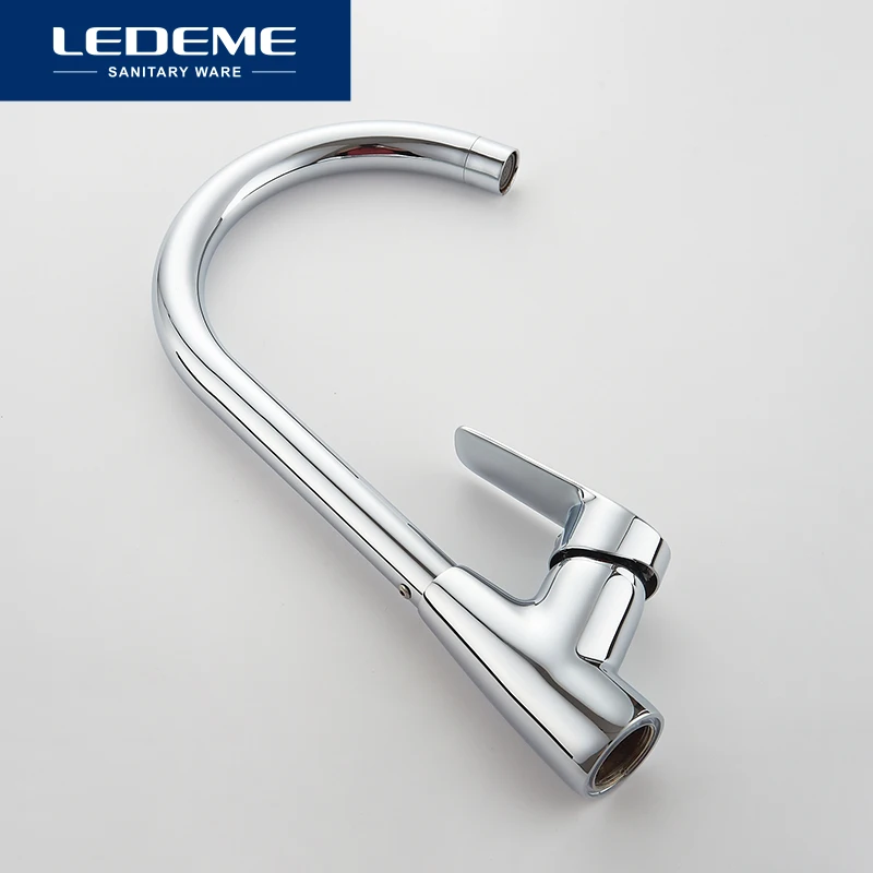 LEDEME Смеситель для кухни высокий с гайкой латунь Цвет: хром L4051|kitchen pull out faucet|pull kitchen