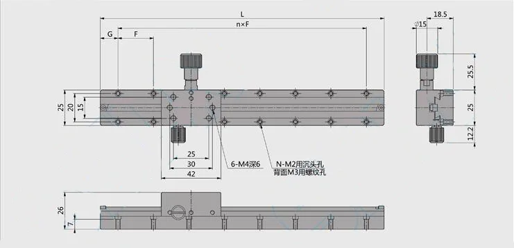 X Axis ласточкин хвост ручной слайд слот шестерни тонкой регулировки направляющая LWX25-L100