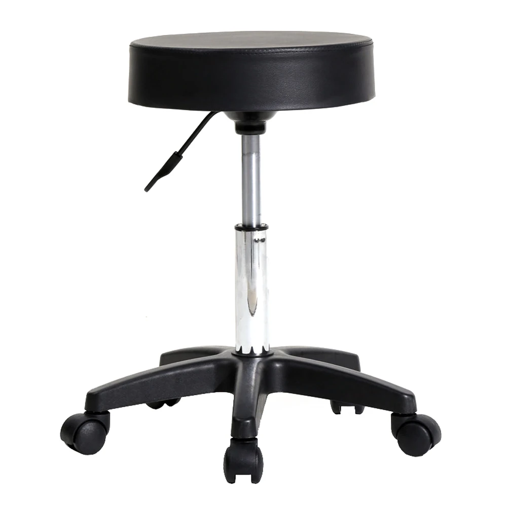 Round Stool Plastic Arch Feet Rotation Bar Stool Black Bar Stools