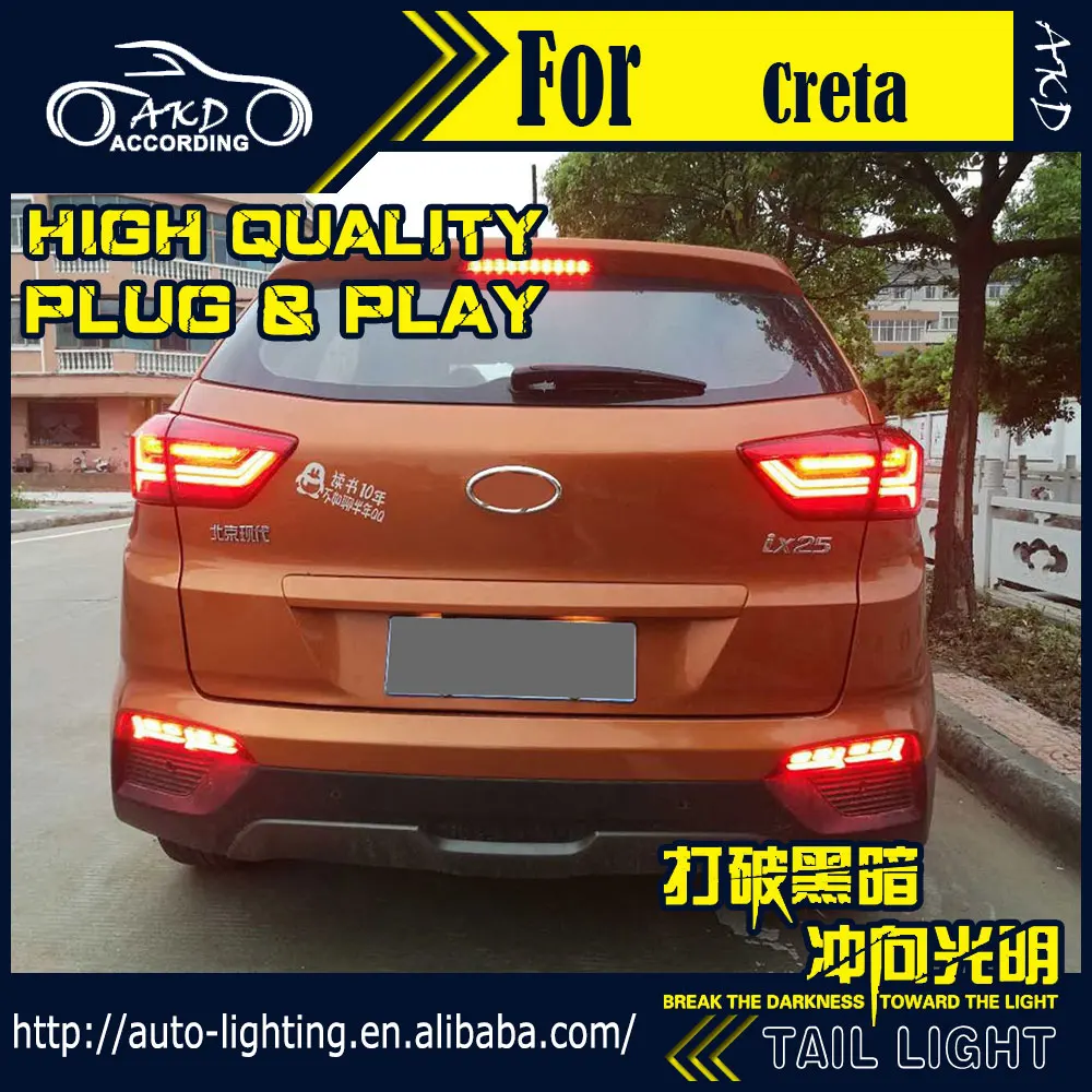  AKD Car Styling Tail Lamp for Hyundai Creta Tail Lights IX25 LED Tail Light LED Flash Signal LED DR - 32972181400