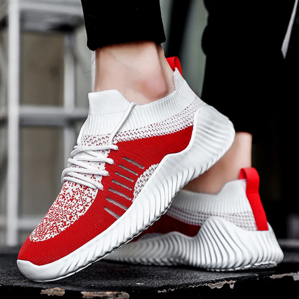 2019 Men's mesh breathable sports shoes wear running shoes fashion wild lightweight casual comfortable sneakers homens 40J5 (11)