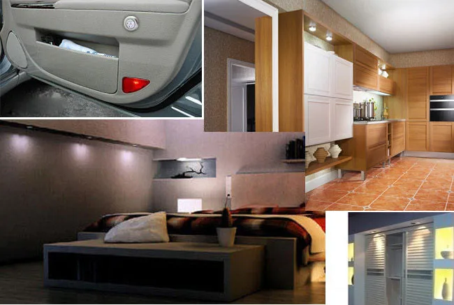 3 LED Wall Light Kitchen Cabinet Closet Lighting Sticker Tap Touch Lamp Home wardrobes bicycle Car light|Ночники| |