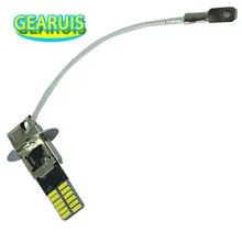 10 pces super brilhante h3 24 smd 4014 canbus nenhum erro carro lâmpadas led luzes de nevoeiro luz de circulação diurna lâmpadas auto branco 12v 24v