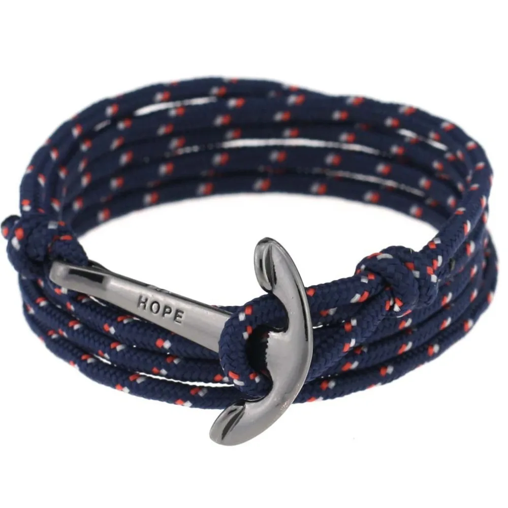 

Wholesale Summer Style Nylon Rope Chain & Link Bracelets Popular Jewelry Anchor Bracelets for Women Men 2019 Hot Sale SL026