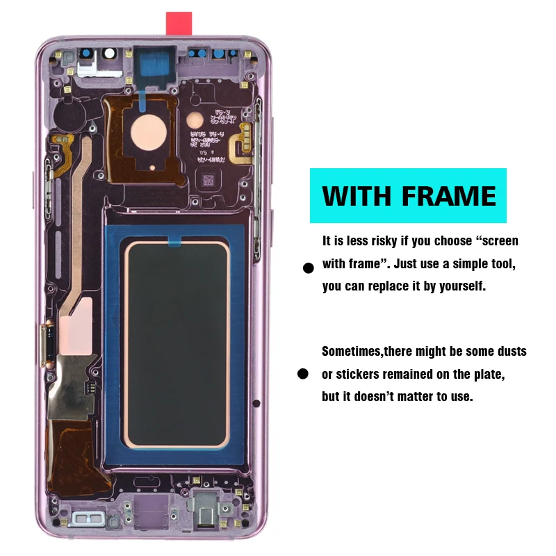 SUPER AMOLED имеет ЖК-экран с рамкой для SAMSUNG Galaxy S9 G960 S9 Plus G965 кодирующий преобразователь сенсорного экрана в сборе