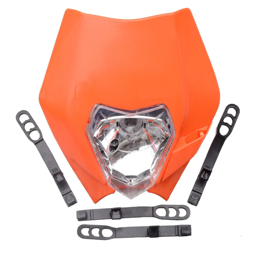 GOOFIT Universal Orange Motorcycle Dirt Bike Motocross Supermoto Universal KTM headlight EXC SX XCF SXF SMR