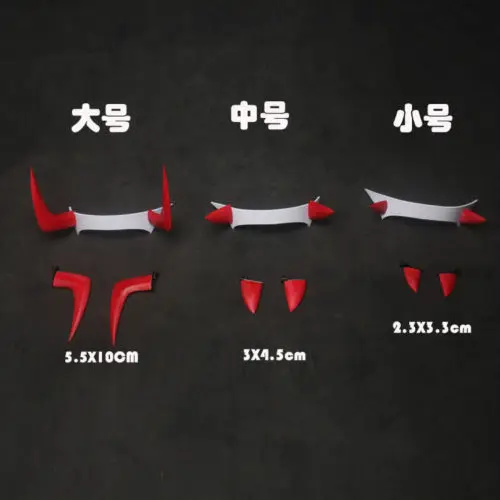 

New Anime DARLING In The FRANXX Zero Two PVC Horn Headband Hairband Headwear Cosplay Accessories hairpins Props Gifts