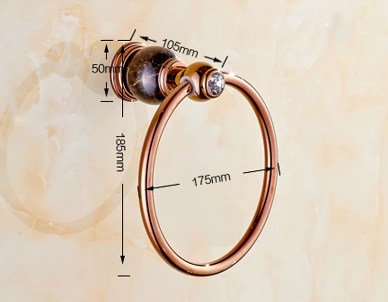 Нефритовые латунь полотенце кольца золото и розовое золото настенные вешалка для полотенец вешалка для полотенец аксессуары для ванной комнаты в 4-х цветов