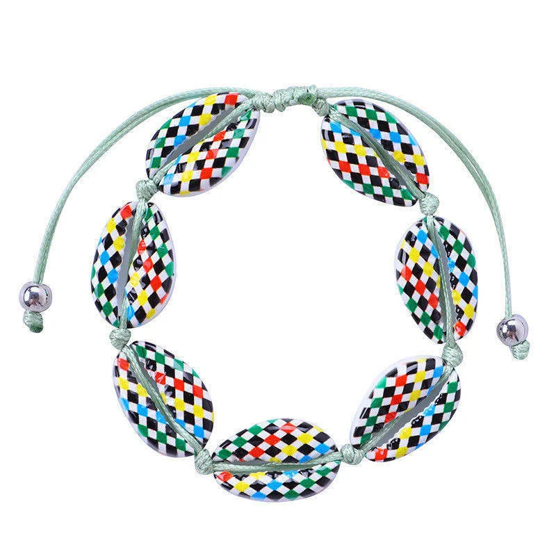Женские браслеты HEYI в виде ракушки, изящный браслет-цепочка с бусинами, очаровательный браслет, богемное ювелирное изделие, подарок для девушек