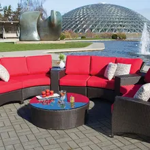 Sigma для улицы, из пластика Плетеный Современный итальянский стиль секционный диван