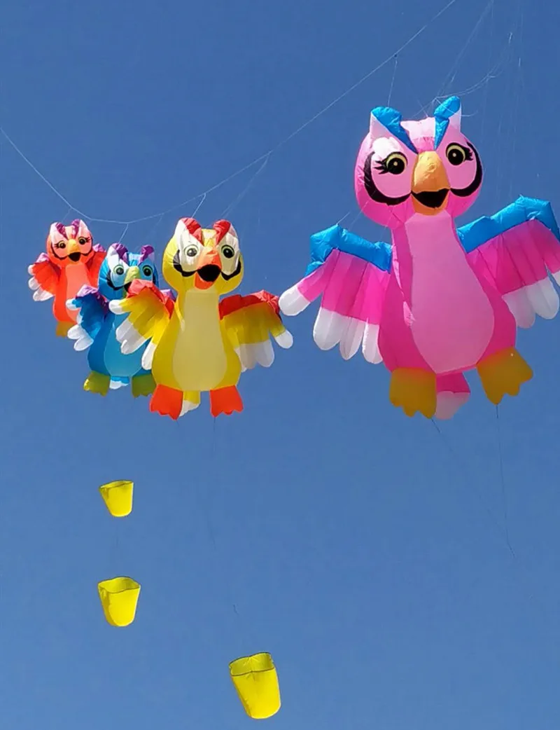 

flying nflatable adult kite soft big owl kite flying toys kitesurf paracaidas large kites bar aquilone windsock kiting rainbow