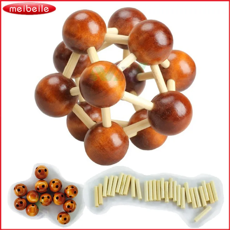 

Free Shipping Chinese Traditional Wooden Zorbing Ball Adult Children Intelligence Toy