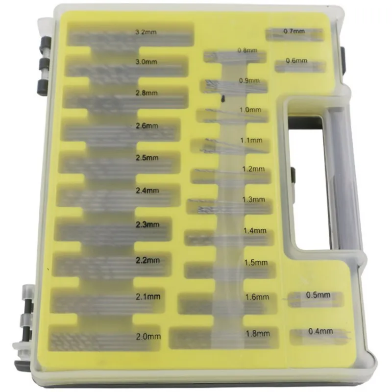 Koop 2018 Nieuwe Tool Thuis Werken 150 St 0.4 3.2mm Miniatuur Schroef Boor HSS Precisie Twist Plastic Doos Boor Set