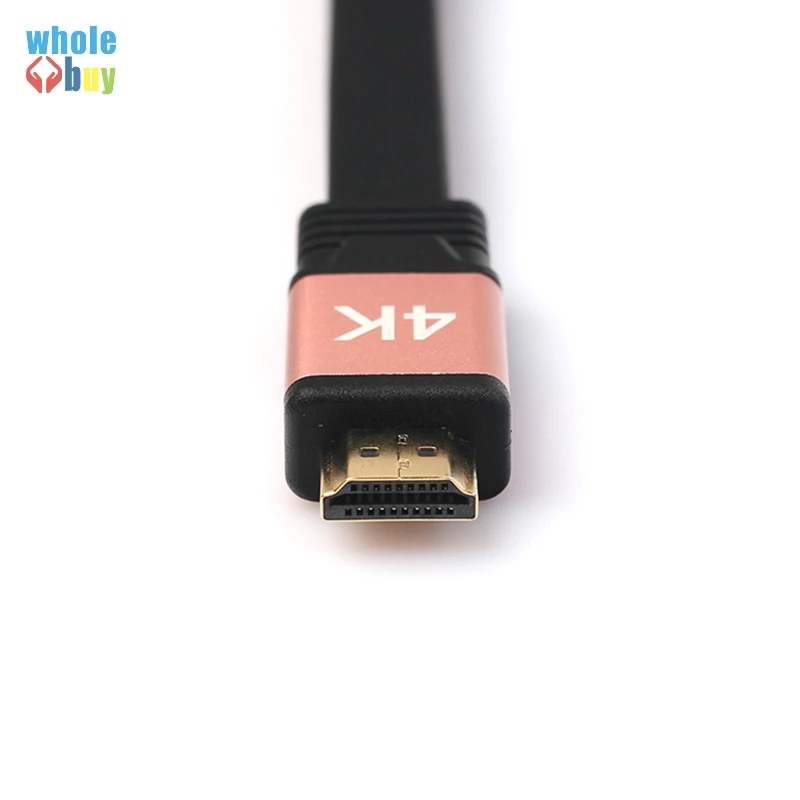 2,0 4K Pro HDMI кабель 1 м/1,8 м/3 м/5 м/10 м позолоченный плоский кабель Поддержка HD Quad HD 1440p 3D HD 2x1080p HD 2160p 50 шт./лот