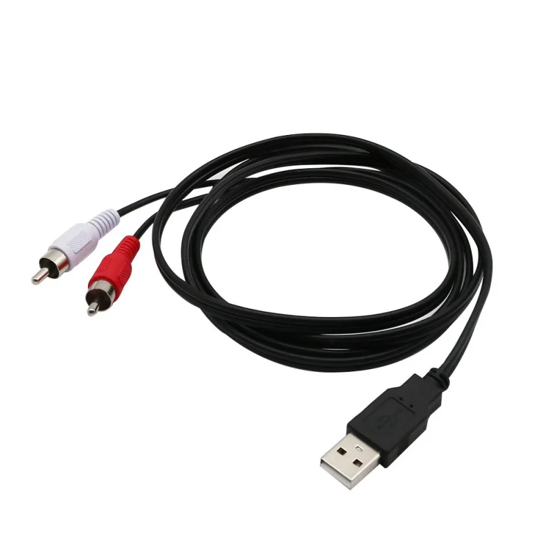Кабель преобразователь Аудио 1 5 м/5 футов с USB папа A на 2 RCA кабель видео AV A/V Шнур