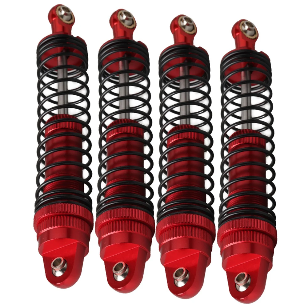 

4Pcs Damper Climbing Car Durable Red Simulation Truck Parts For RC Car Aluminum Alloy Shock Absorber Anti-vibration