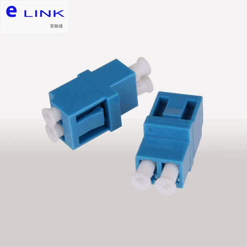 LC duplex fiber adapter SM MM OM3 OM4 OM5 blue green aqua opitcal fiber connector ftth coupler fibra optica factory supply ELINK