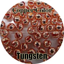 Cor de cobre, 100 contas de tungstênio, entalhado, voar amarrando, pesca