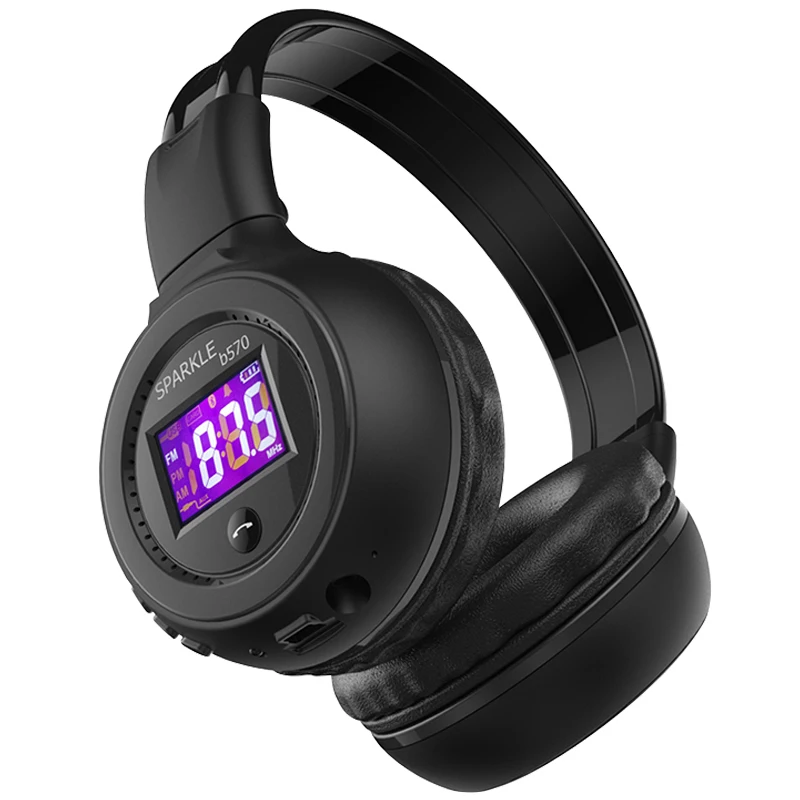 ZEALOT B570 Stereo Bluetooth Headphone Wireless Earphone LCD Screen FM Radio TF Card MP3 Play With Microphone