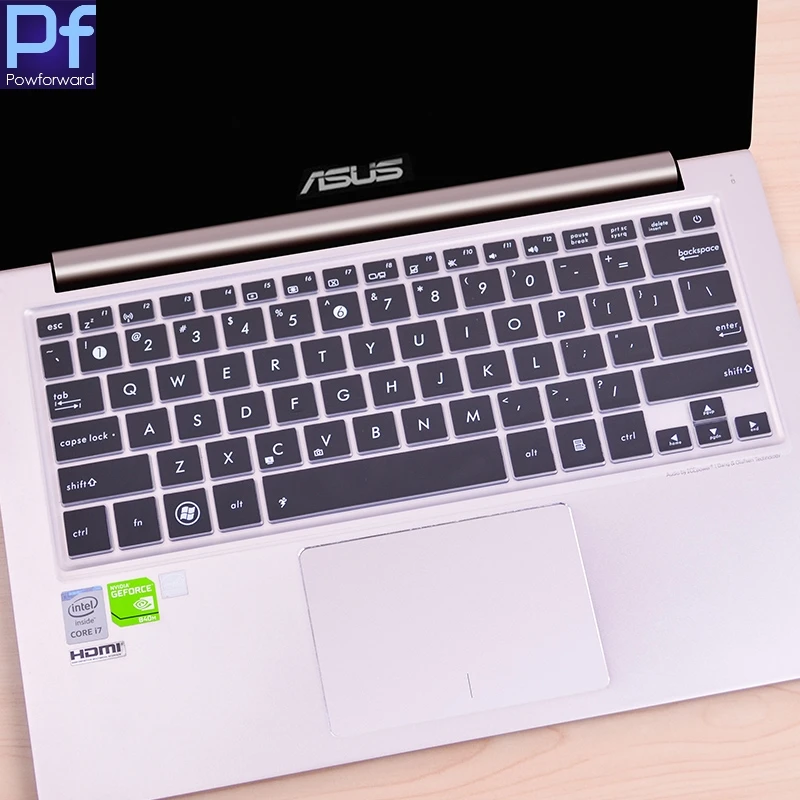 Силиконовая клавиатура защитная крышка для Asus U4000U U4000UF U4100 UX42V U410 U4100UN U4000UQ7200 UX430UN U4000Uq U4100UQ Ux430 - Цвет: black