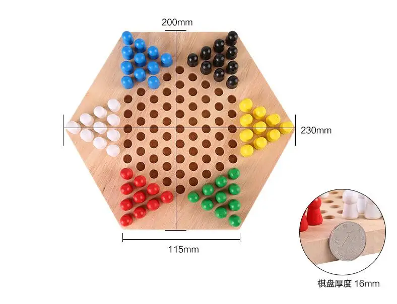15% детская игра шахматы раннее образование интеллектуал игрушечные лошадки Деревянный качество шестигранные шашки настольные игры