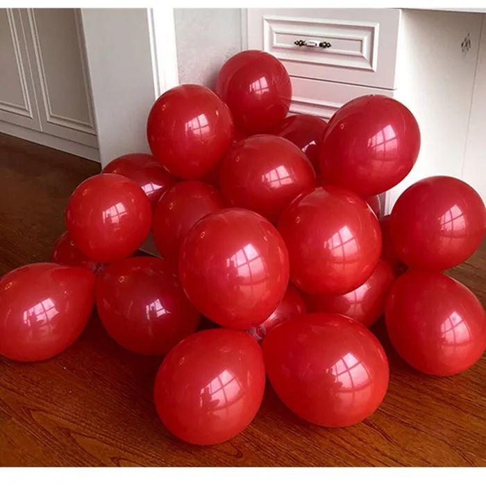 10 шт 12 дюймов шар цвета розового золота Baby Shower декоративные шары для дня рождения свадьбы воздушный шар из фольги Воздушные шары Белые латексные шары - Цвет: Matte D23 Red