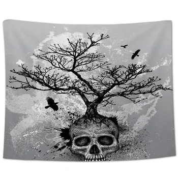 

Skeleton Tree Branch Bird Wall Décor Tapestries Wall Art Tapestry Coverlet Blanket Throw Scarf Towel Wrinkle-Resistant
