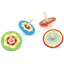 Горячая Распродажа 4 шт. традиционные игрушки Деревянные маленькие топы для детей