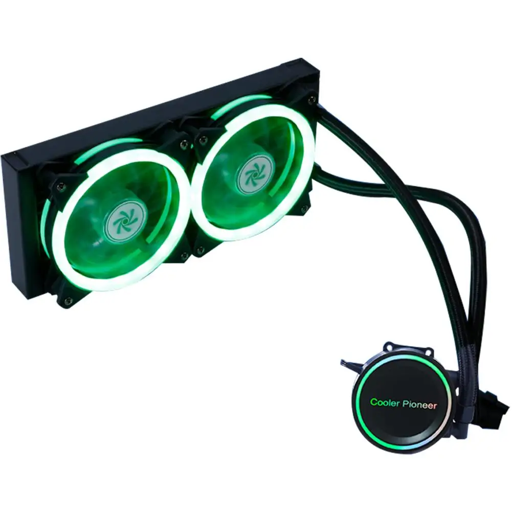 

Hot LED RGB Computer Case CPU Water Cooling Fan Cooler Radiator for Intel 1155 AMD