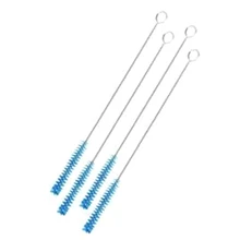 4 шт. соломенная Чистящая Щетка, чистящий детский бутылка для комления молоком Питьевая чашка для воды из нержавеющей стали Ручка спираль мягкий инструмент для чистки волос