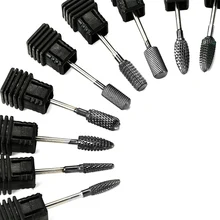 9 тип карбид-вольфрамовый ногти сверло Черный Титан покрытием заусенцы для маникюра аксессуары для маникюра инструмент для дизайна ногтей 2,35 мм