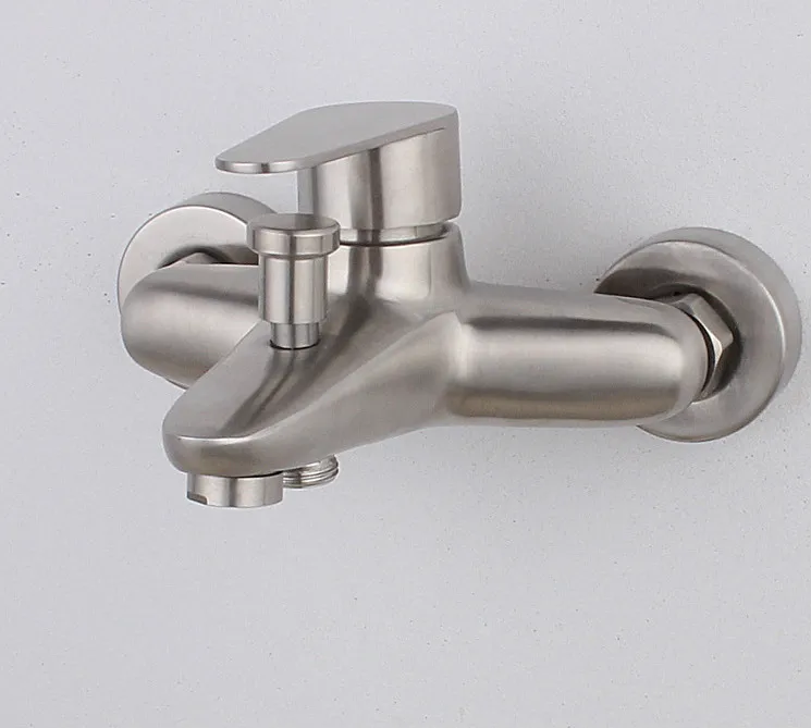 

304 stainless steel faucet concealed bathtub triple faucet with water cold heat temperature mixing valve bathroom faucet