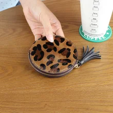 2017 New European retro horsehair Small Coin Purse Mini Round Wallet Bag Zipper Coin Pouch Purse Holder Hot Women Coin Wallet 2017 new designs solid colors coin purse silicone round dollar coin wallet portable key bag case headphone storage zipper pouch