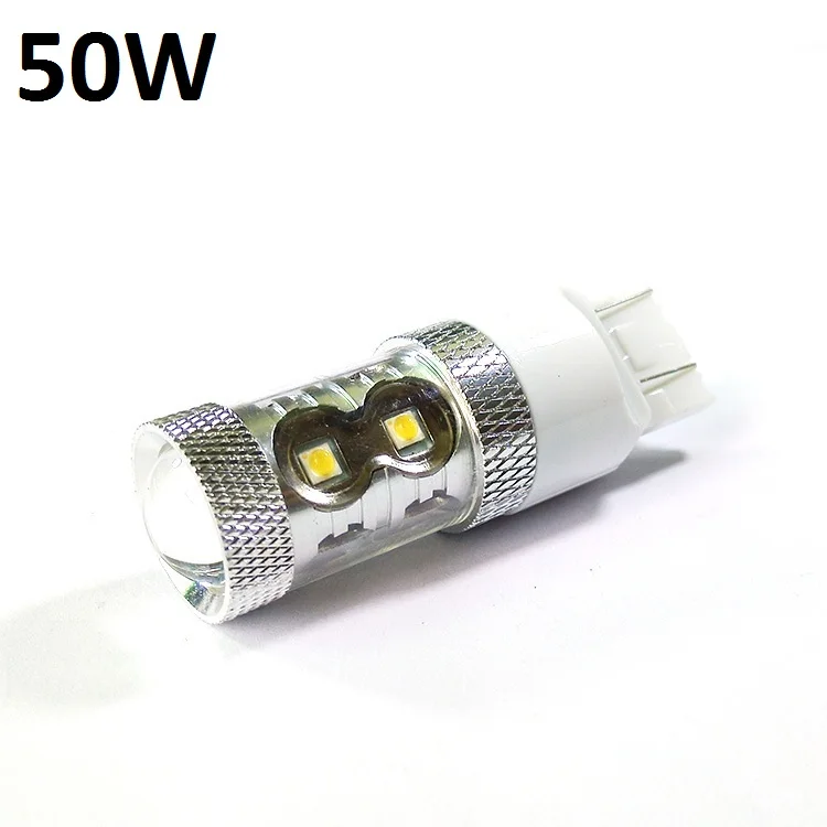 2 Шт. БЕЛЫЙ 50 Вт 7443/T20/S25W W21-5W 21 5 W3X16Q Двойной Нити Функция LED СВЕТ ЛАМПЫ