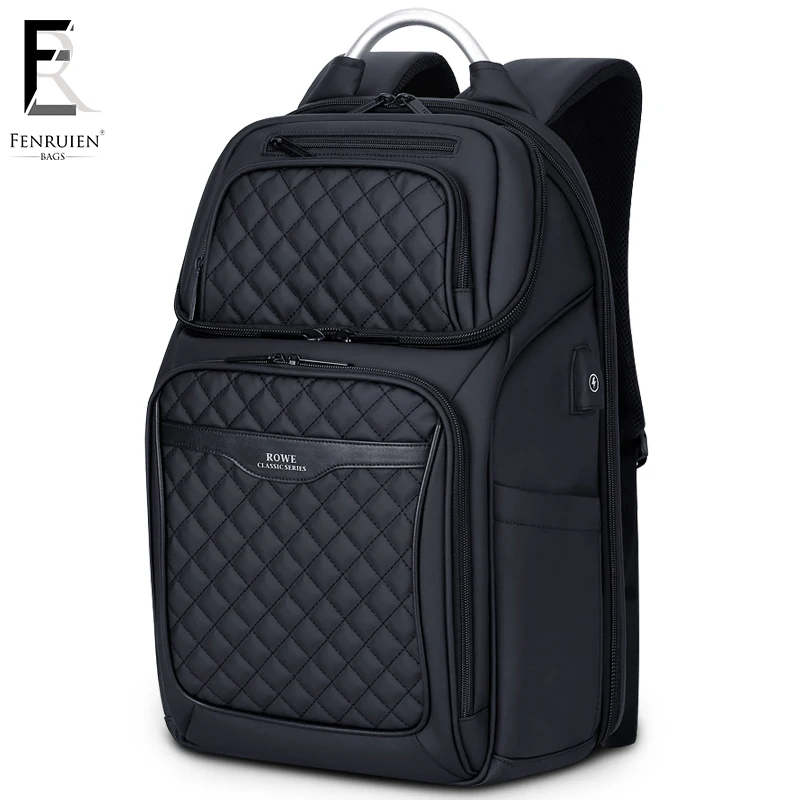 

FRN Business USB Charging Bag Men 17 inch Laptop Backpack Waterproof High Capacity Mochila Antitheft Casual Travel Backpack Bag