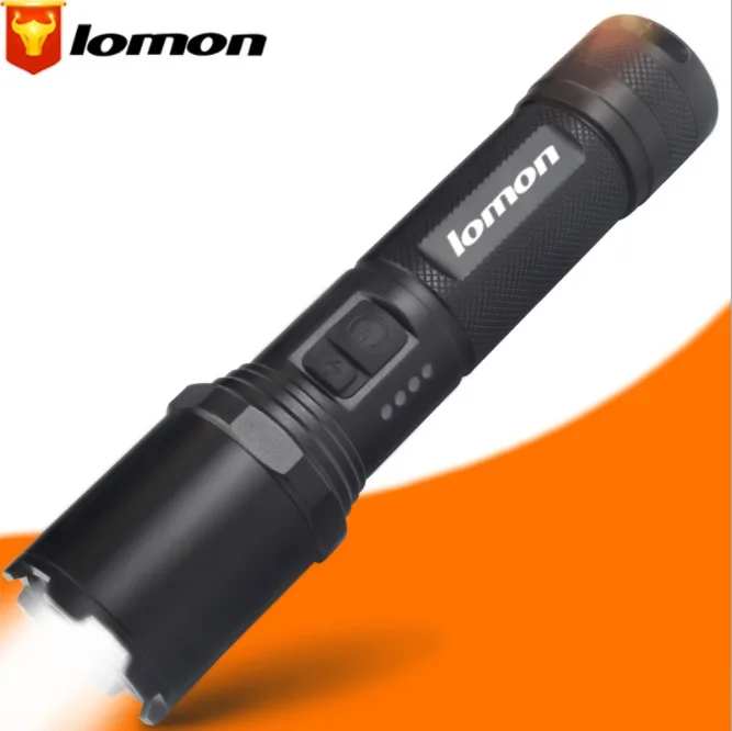 

Lomon 9688 USB rechargeable strong light torch 3 modes variable light 18650 battery LED outdoor long range waterproof flashlight