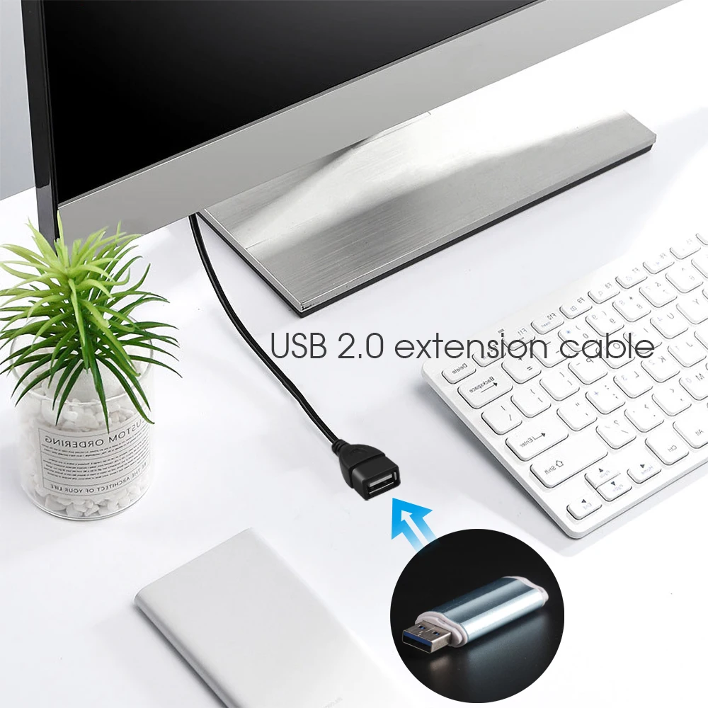 Kebidu USB 2,0 удлинитель шнур Удлинительный USB удлинитель 3 м скорость синхронизации данных Расширение синхронизации данных кабель для ПК Клавиатура ноутбука