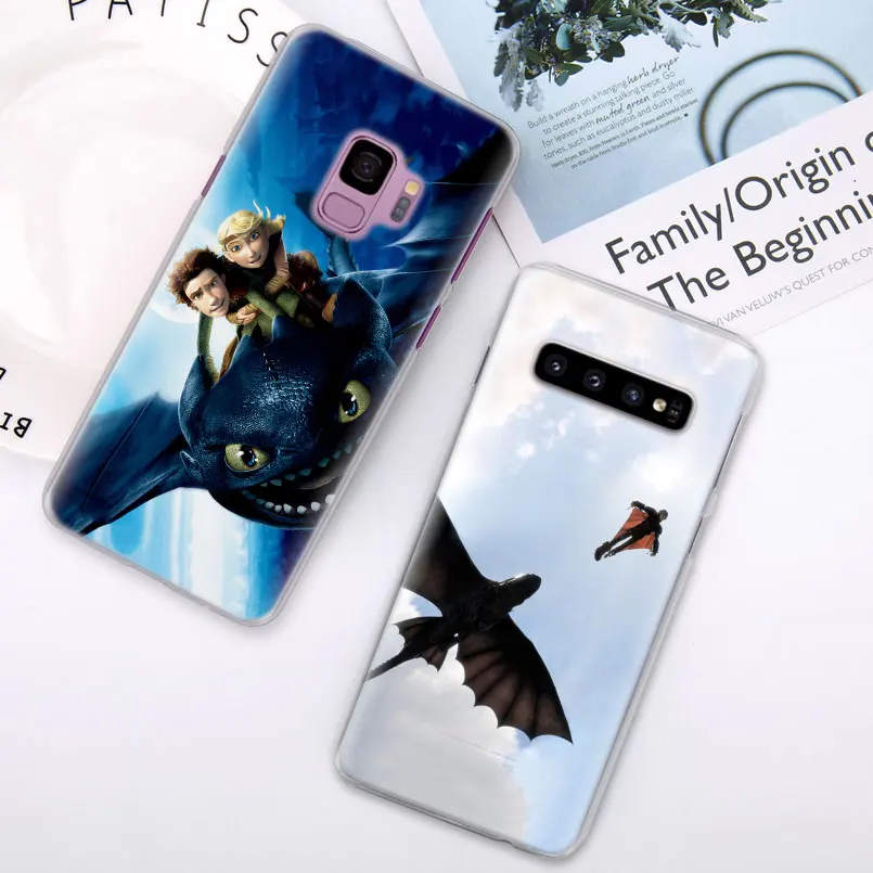 Футболка с изображением героев мультфильма «Как приручить дракона Беззубика телефонные чехлы для samsung Galaxy S10e S10 плюс S8 S9 плюс S6 S7 край A40 A50 A70 M20 чехол Coque